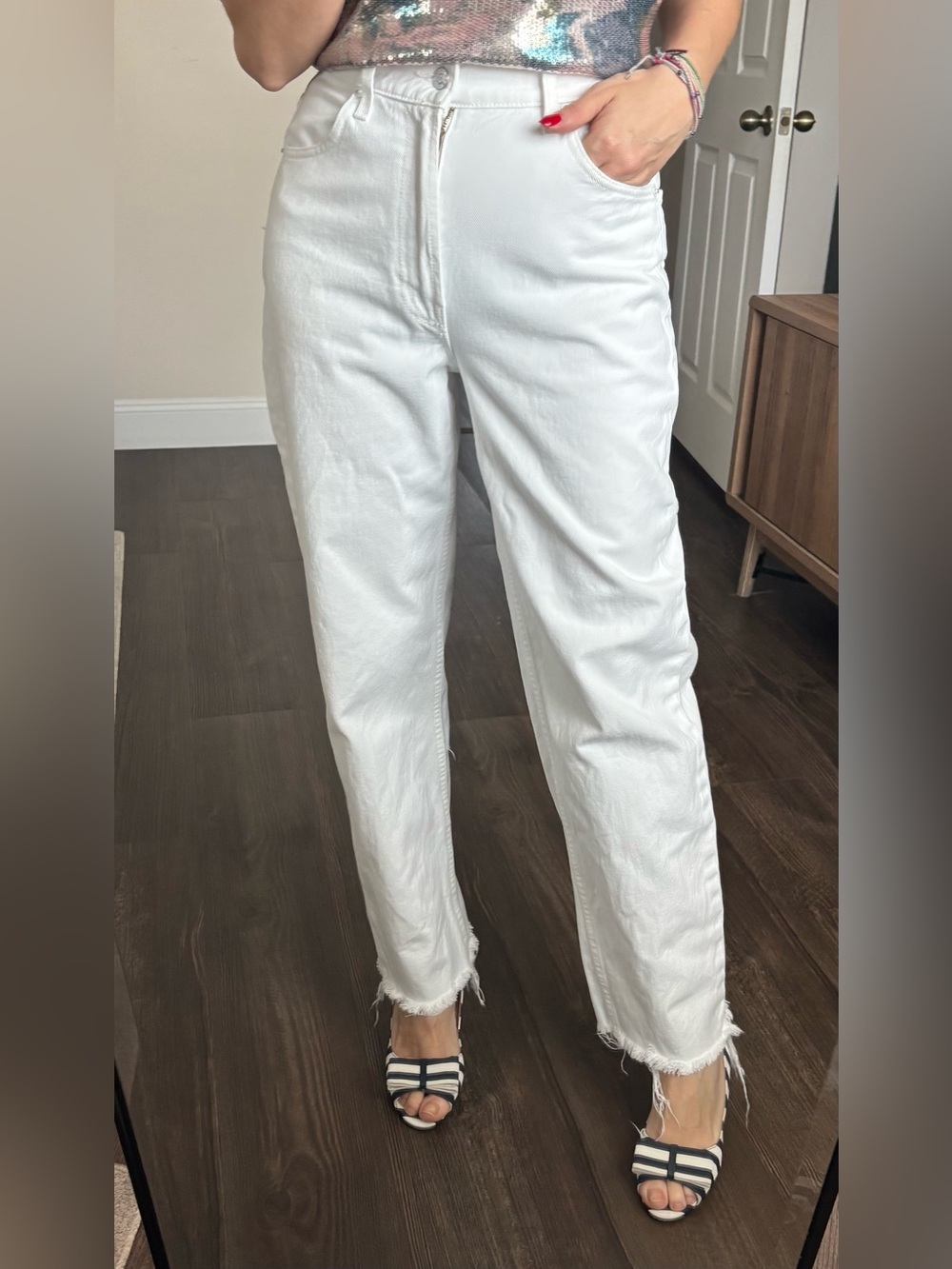 Mother Snacks! High Waisted Double Stack Ankle jeans 26/28